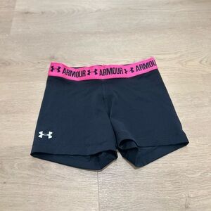 Under Armour Women's Athletic Shorts in Black and Pink